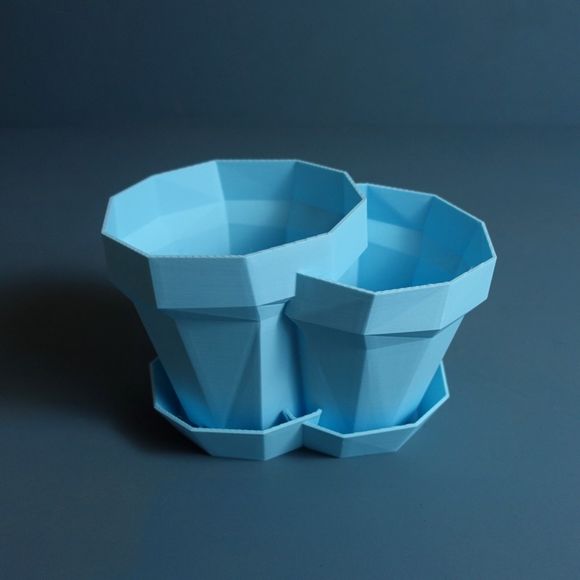 Gazzaladra Double Planter Glitch Modern Indoor & Outdoor Wall Planter - Picture 5 of 5